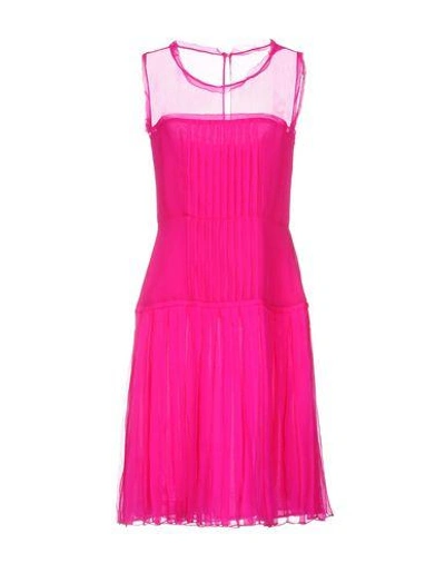 Oscar De La Renta Knee-length Dress In Fuchsia