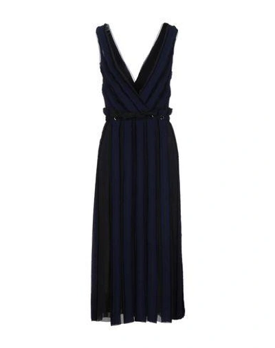 Shop Proenza Schouler Midi Dress In Dark Blue