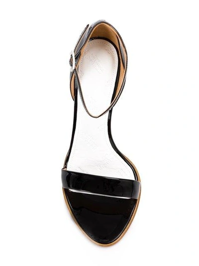 Shop Maison Margiela Geometric Heel Sandals In Black