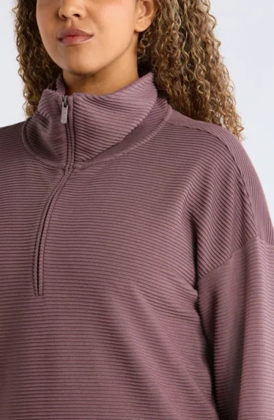 Zella Half Zip Fleece Ottoman Pullover In Blue