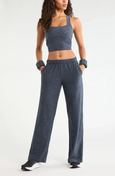 Zella Restore Soft Straight Leg Pull-on Pants In Blue