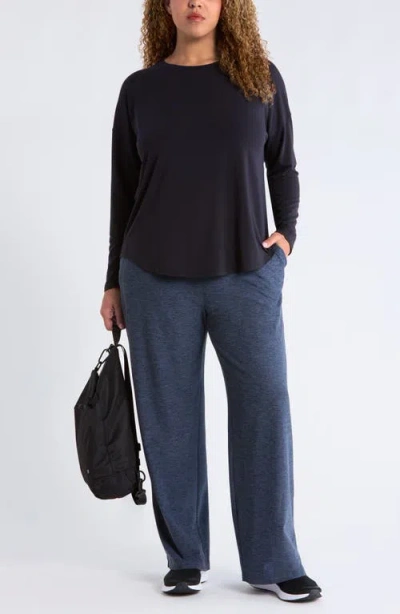 Zella Restore Soft Straight Leg Pull-on Pants In Blue
