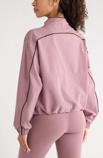 Zella Piped Half Zip Pullover In Pink