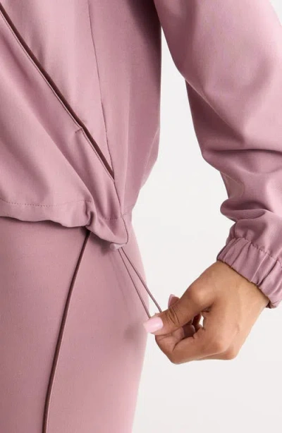 Zella Piped Half Zip Pullover In Pink