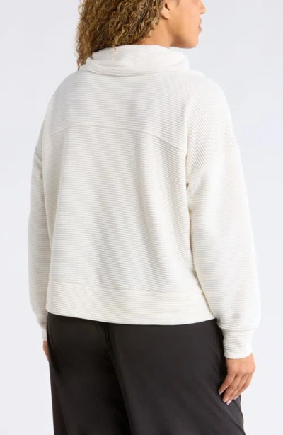 Zella Ottoman Half Zip Pullover In White