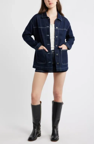 Bp. Oversize Denim Jacket In Blue