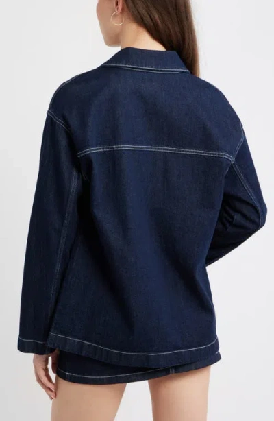 Bp. Oversize Denim Jacket In Blue