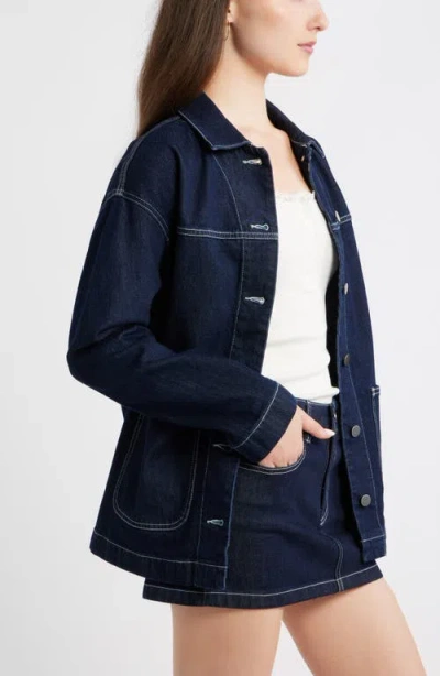 Bp. Oversize Denim Jacket In Blue