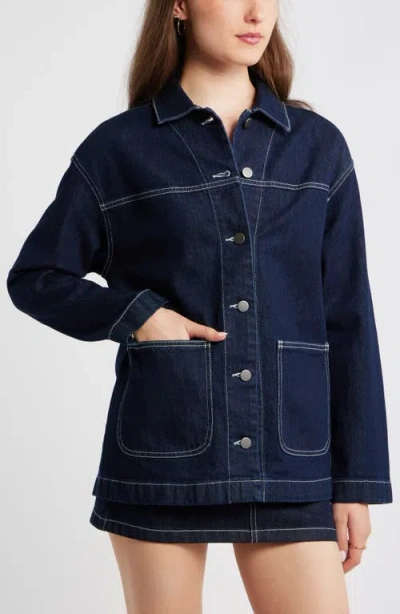 Bp. Oversize Denim Jacket In Blue