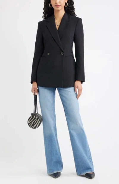Open Edit The Icon Double Breasted Blazer In Black