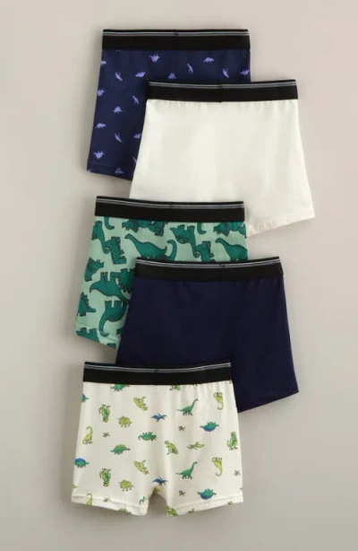 Nordstrom Kids' Assorted 5-pack Stretch Cotton Boxer Briefs In Multi