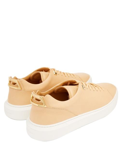 Buscemi Uno Low-top Leather Trainers In Tan | ModeSens