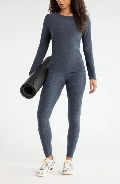 Zella Restore Soft Ruched T-shirt In Gray