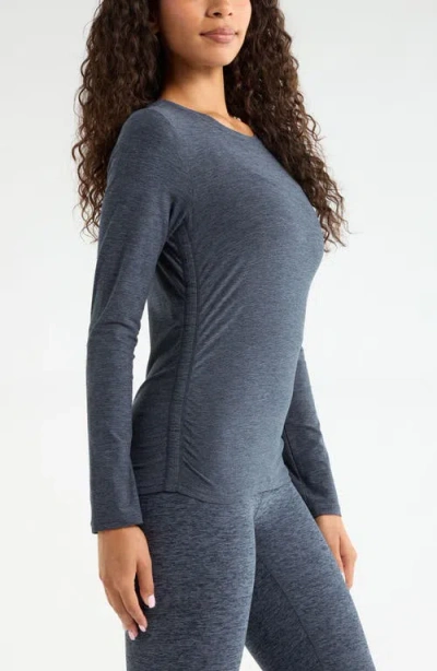Zella Restore Soft Ruched T-shirt In Gray