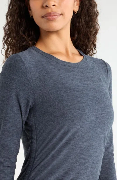 Zella Restore Soft Ruched T-shirt In Gray