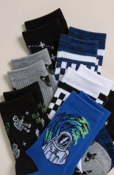 Nordstrom Kids' Assorted 6-pack Novelty Crew Socks In Multi