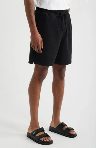 Open Edit Knit Drawstring Shorts In Black