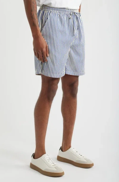 Open Edit Stripe Seersucker Drawstring Shorts In Multi