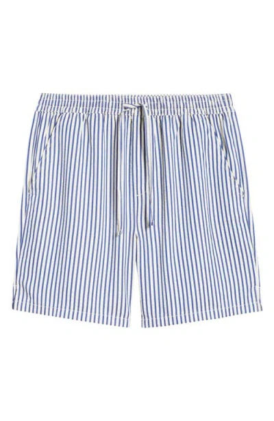Open Edit Stripe Seersucker Drawstring Shorts In Multi