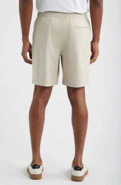 Open Edit Linen Blend Shorts In Neutral