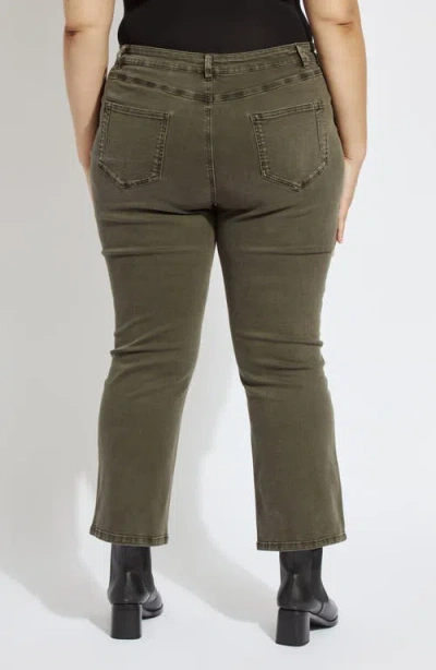 Lyssé Lysse Estelle Pull-on Ankle Flare Jeans In Green
