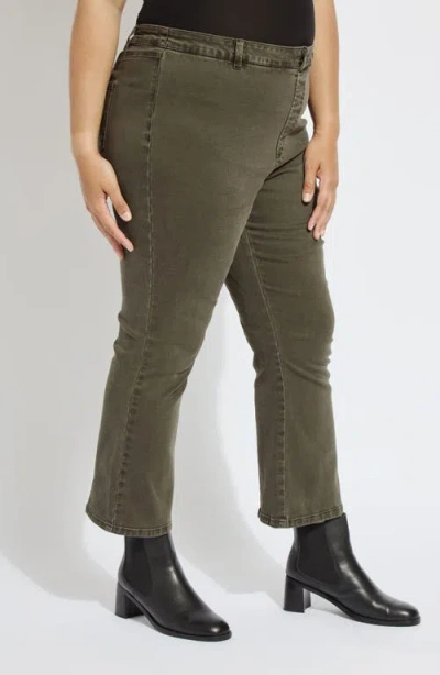 Lyssé Lysse Estelle Pull-on Ankle Flare Jeans In Green