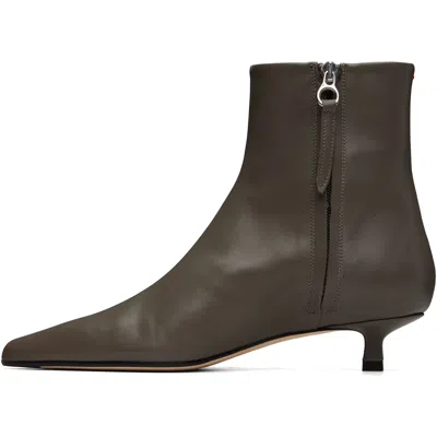 Aeyde Taupe Sofie Leather Ankle Boots In Multi