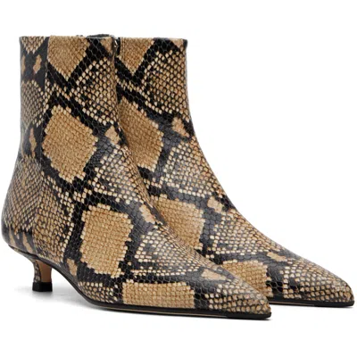 Aeyde Beige Sofie Leather Ankle Boots In Multi