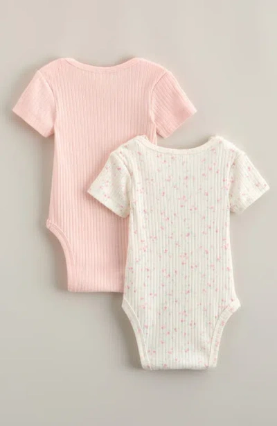 Nordstrom Assorted 2-pack Cotton Blend Rib Bodysuits In Multi