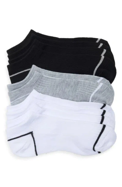 Nordstrom Assorted 5-pack Rib Ankle Socks In Blue
