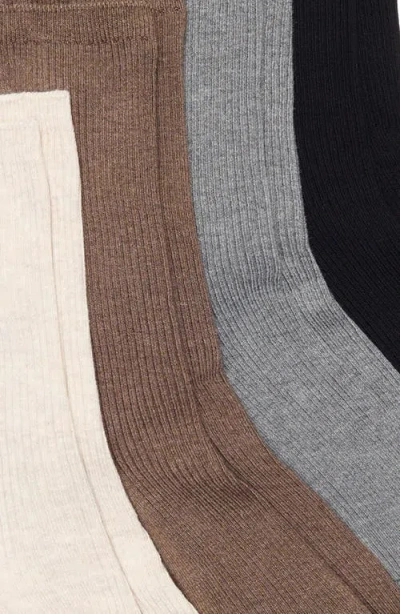 Nordstrom Assorted 4-pack Everyday Rib Crew Socks In Multi