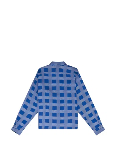4sdesigns Plaid-pattern Buttoned Shirt In Blue