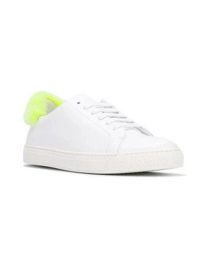 Shop Anya Hindmarch Fur Detail Sneakers