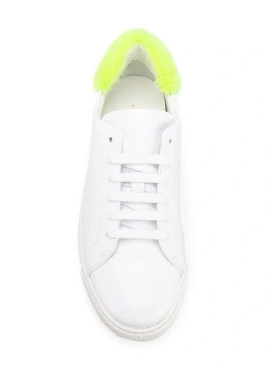 Shop Anya Hindmarch Fur Detail Sneakers