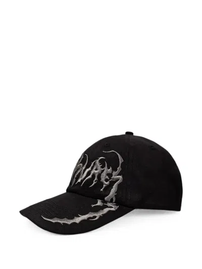 Pleasures Claws Embroidered Adjustable Baseball Cap In Black