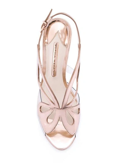 Shop Sophia Webster Madame Butterfly Sandals In Metallic