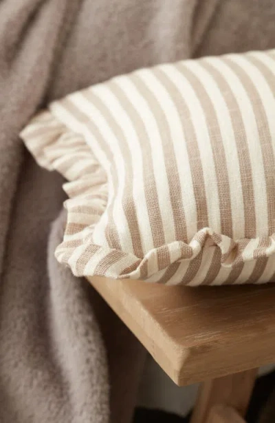 Nordstrom Stripe Linen Accent Pillow In Neutral
