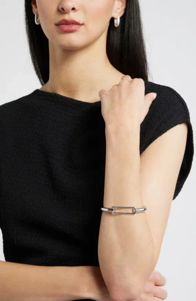 Nordstrom Open Rectangle Closure Bangle In Metallic