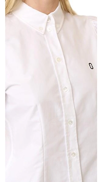 Shop Marc Jacobs Bishop Sleeve Button Down In Белый