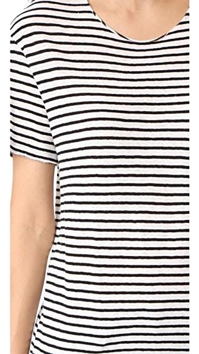 Shop R13 Striped Rosie Tee In White/black Stripe