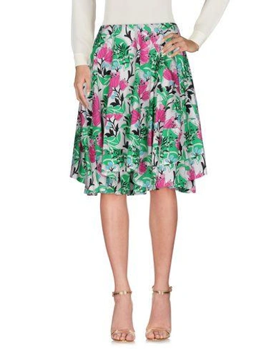 Shop Antonio Marras Knee Length Skirt In Green