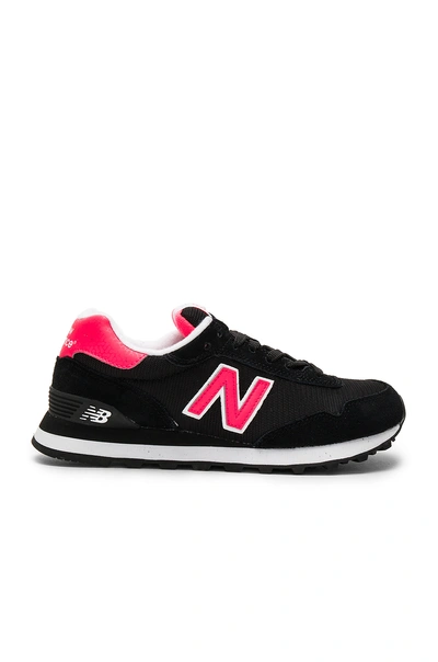 New Balance 515 Sneaker In Black & Bright Cherry