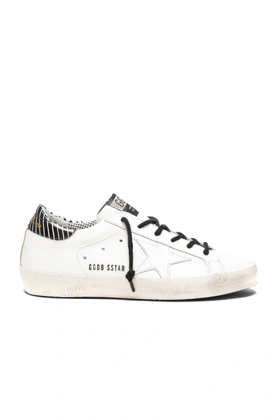 Shop Golden Goose Leather Superstar Low Sneakers In Optical