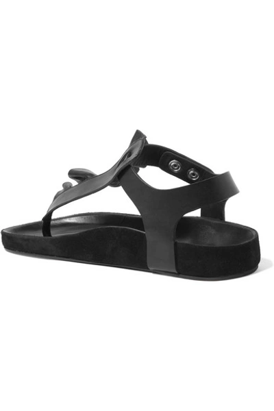 Shop Isabel Marant Leakey Ruffled Leather Sandals