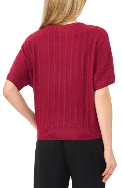 Halogenr Halogen(r) Short Dolman Sleeve Sweater In Deep Cherry
