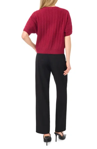 Halogenr Halogen(r) Short Dolman Sleeve Sweater In Deep Cherry