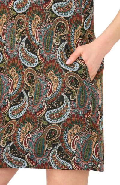 Halogenr Halogen(r) Patterned A-line Dress In Classic Navy