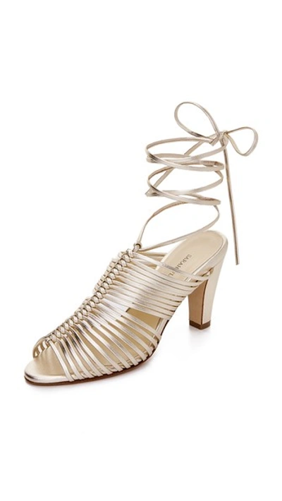Sarah Flint Ivy Strappy Sandals In Gold