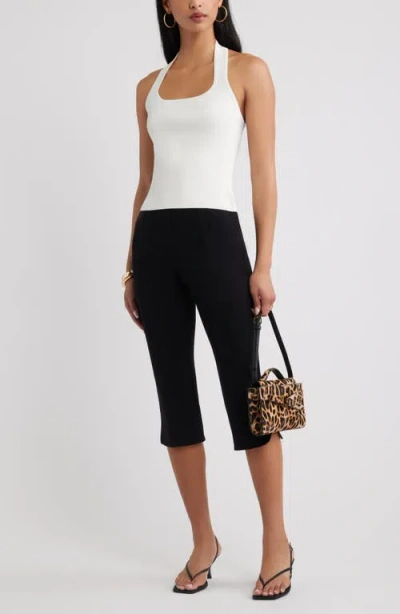 Open Edit Halter Top Sweater In White