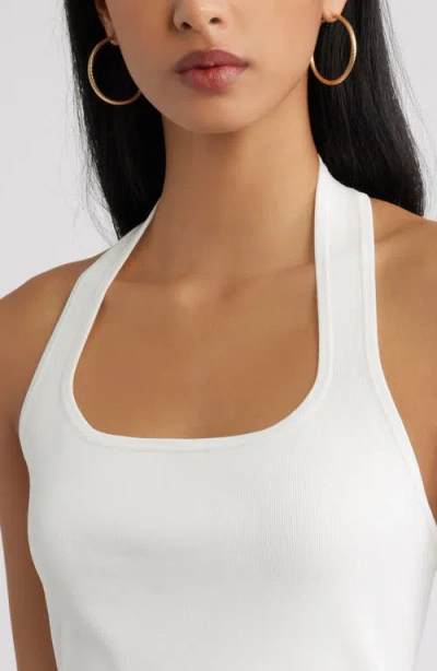 Open Edit Halter Top Sweater In White